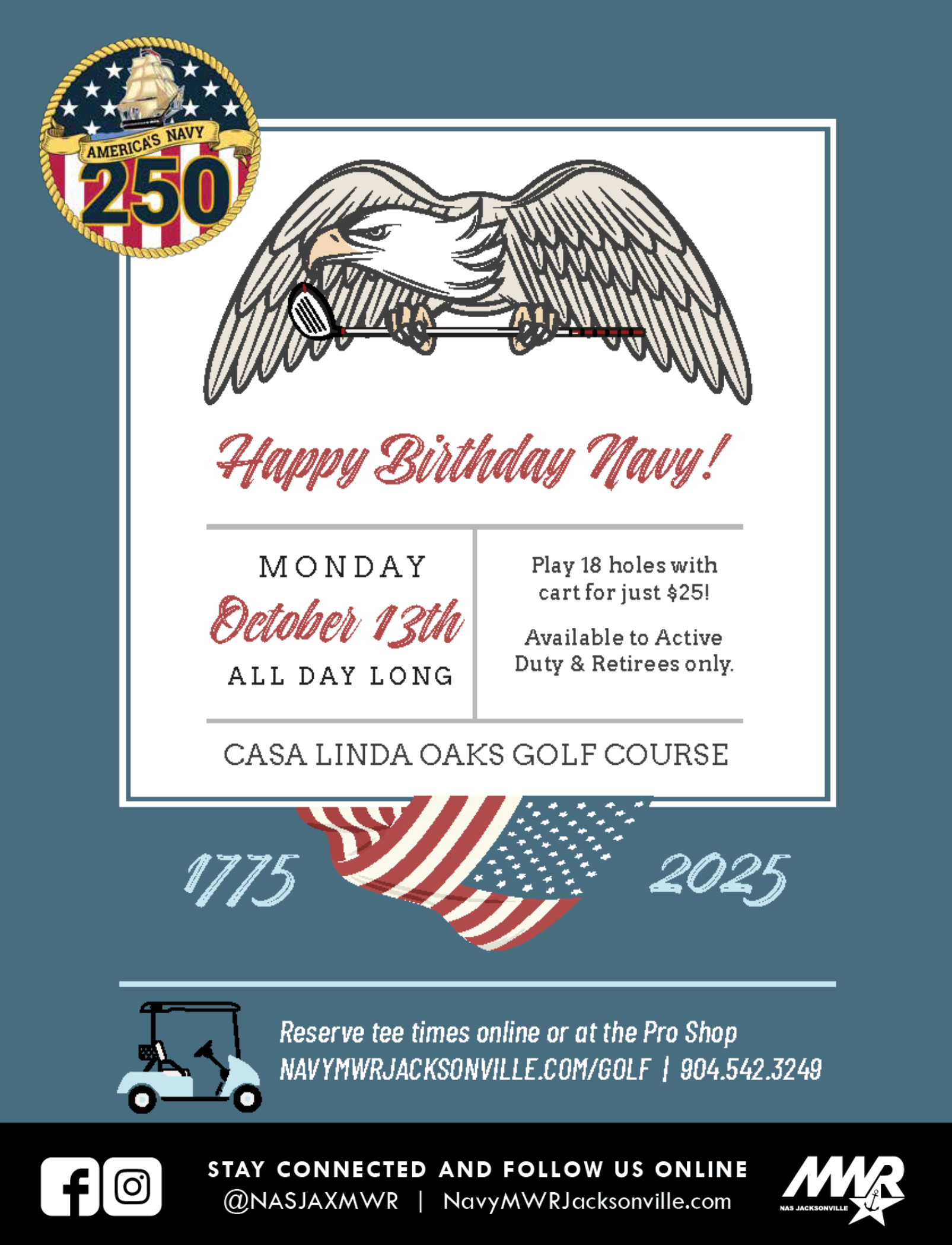 Navy Birthday Golf Promo 2025 FLYER