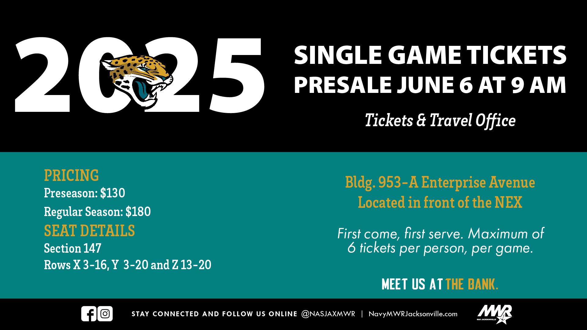 Jags Tickets Presale Ad