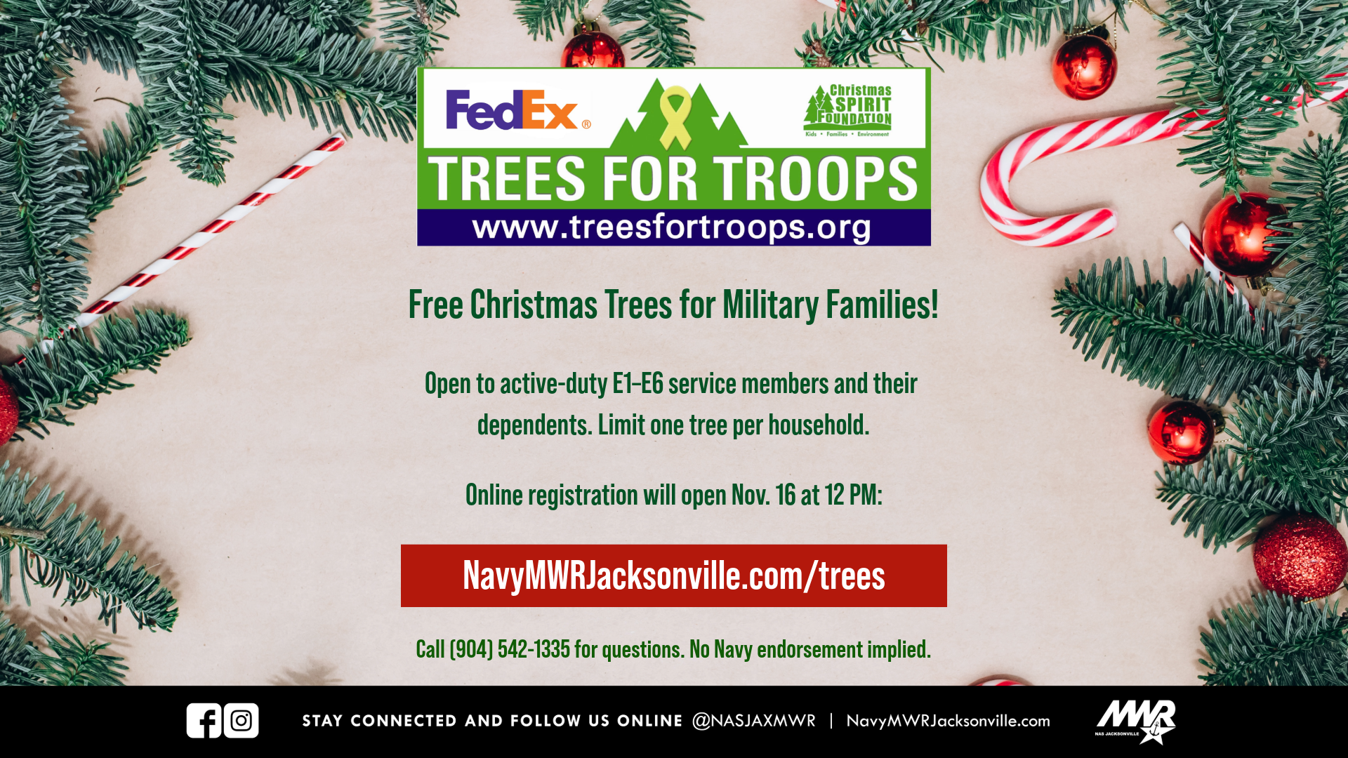 Trees for Troops 2026 Sign Up Graphic