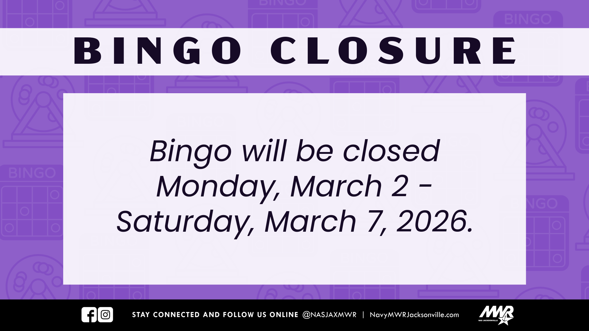 Bingo Closure