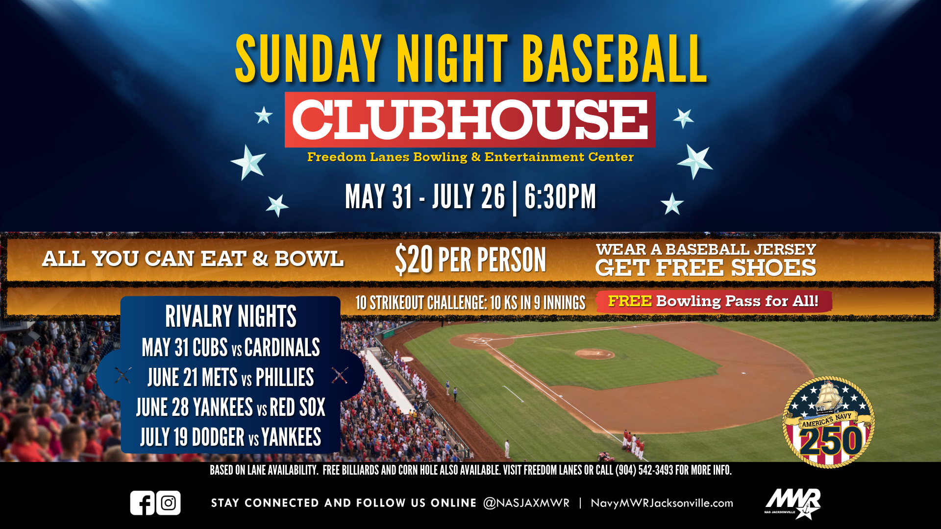 Sunday Night Baseball Clubhouse - Freedom Lanes - 2026 - WEB
